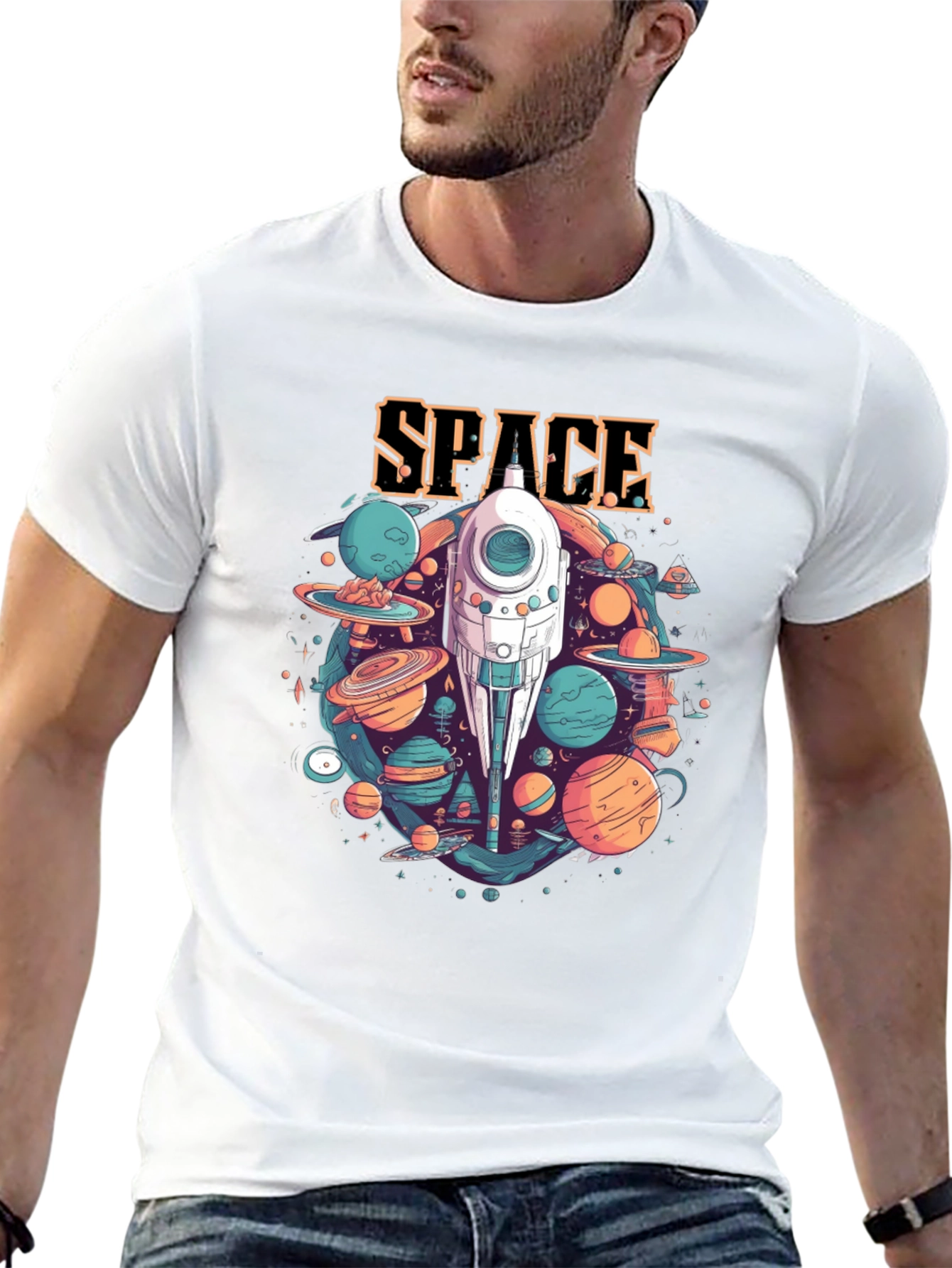Space Adventure Graphic T-Shirt - Premium Cotton Tee