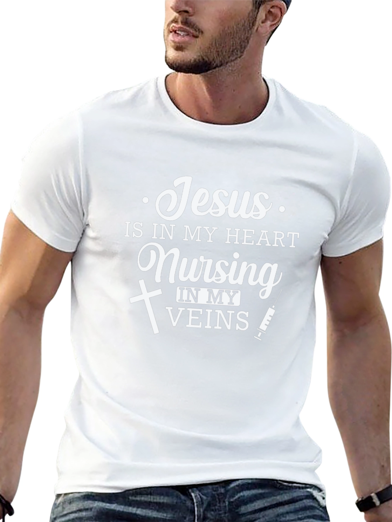 Nursing Christian T-Shirt: Jesus in My Heart