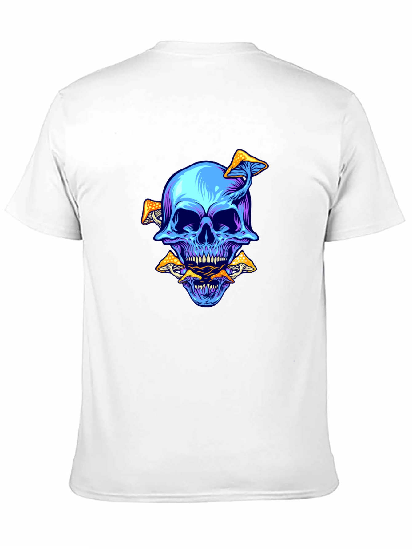 Skull & Mushroom Graphic Tee - Black
