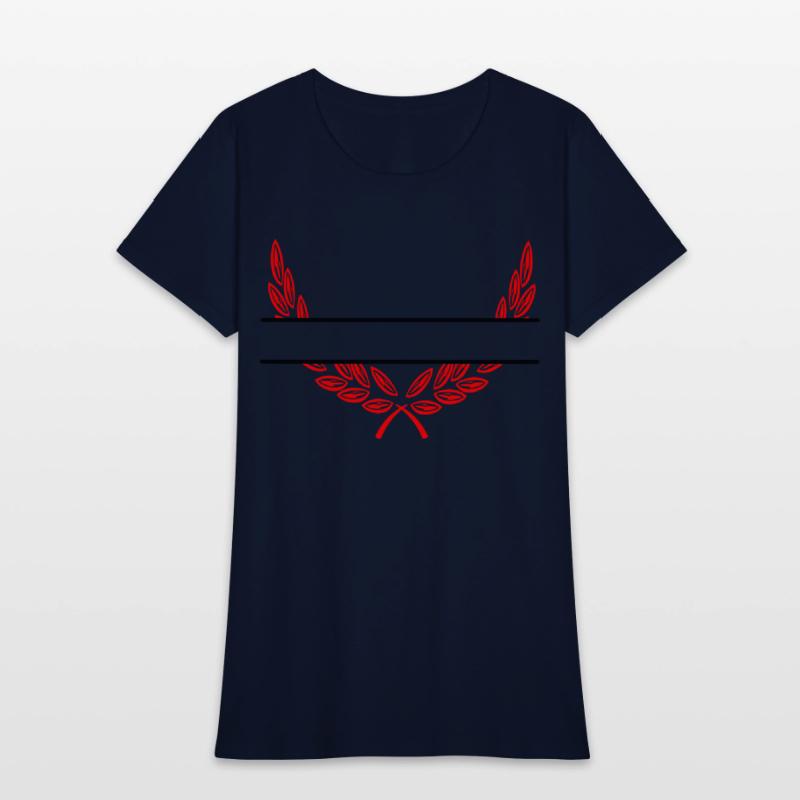 Laurel wreath name banner red
