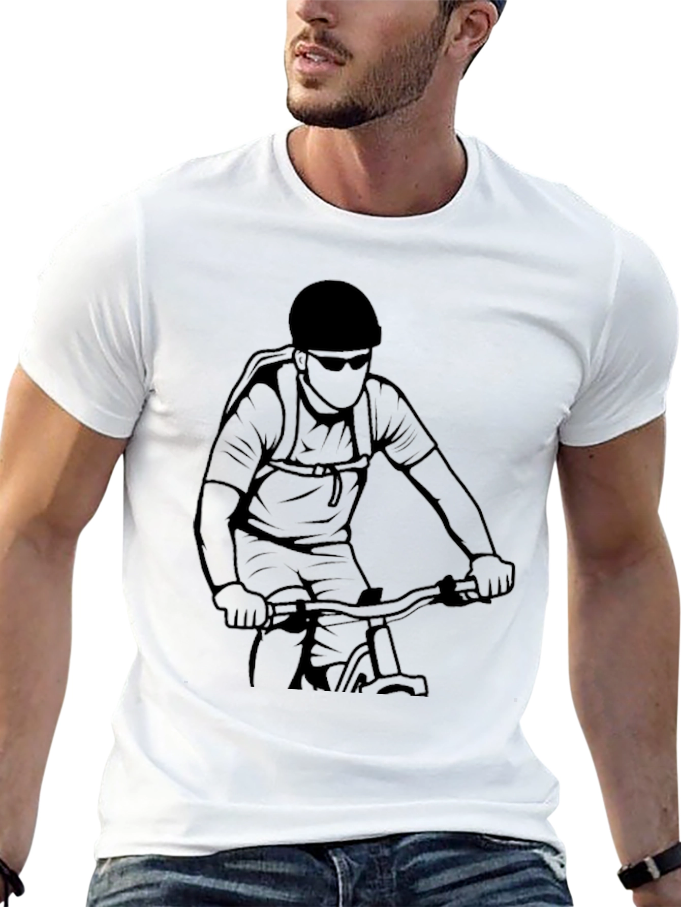 Mountain Bike Graphic T-Shirt - Black