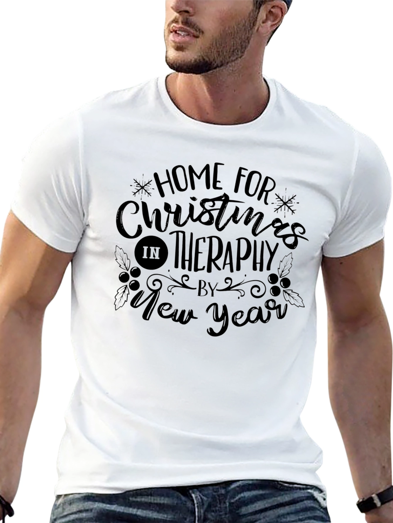 Home For Christmas In Therapy T-Shirt