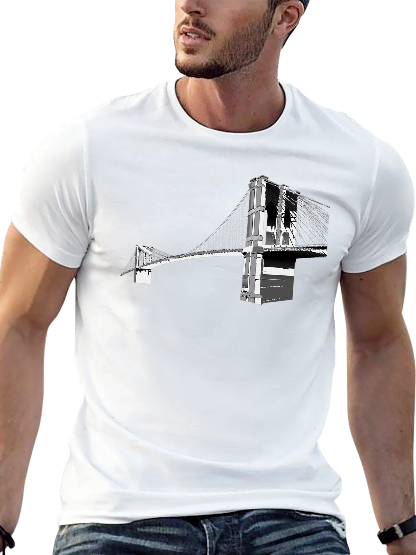 Brooklyn Bridge Graphic Tee - Black