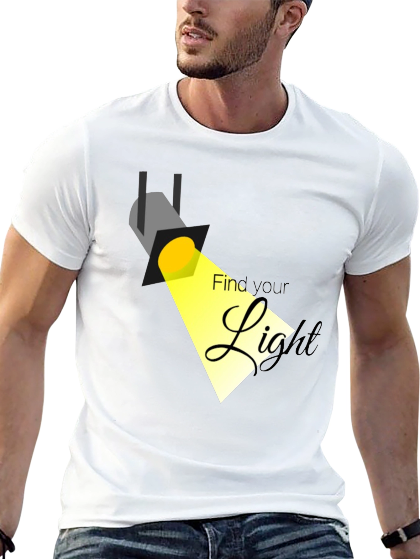 Find Your Light Black Graphic Tee