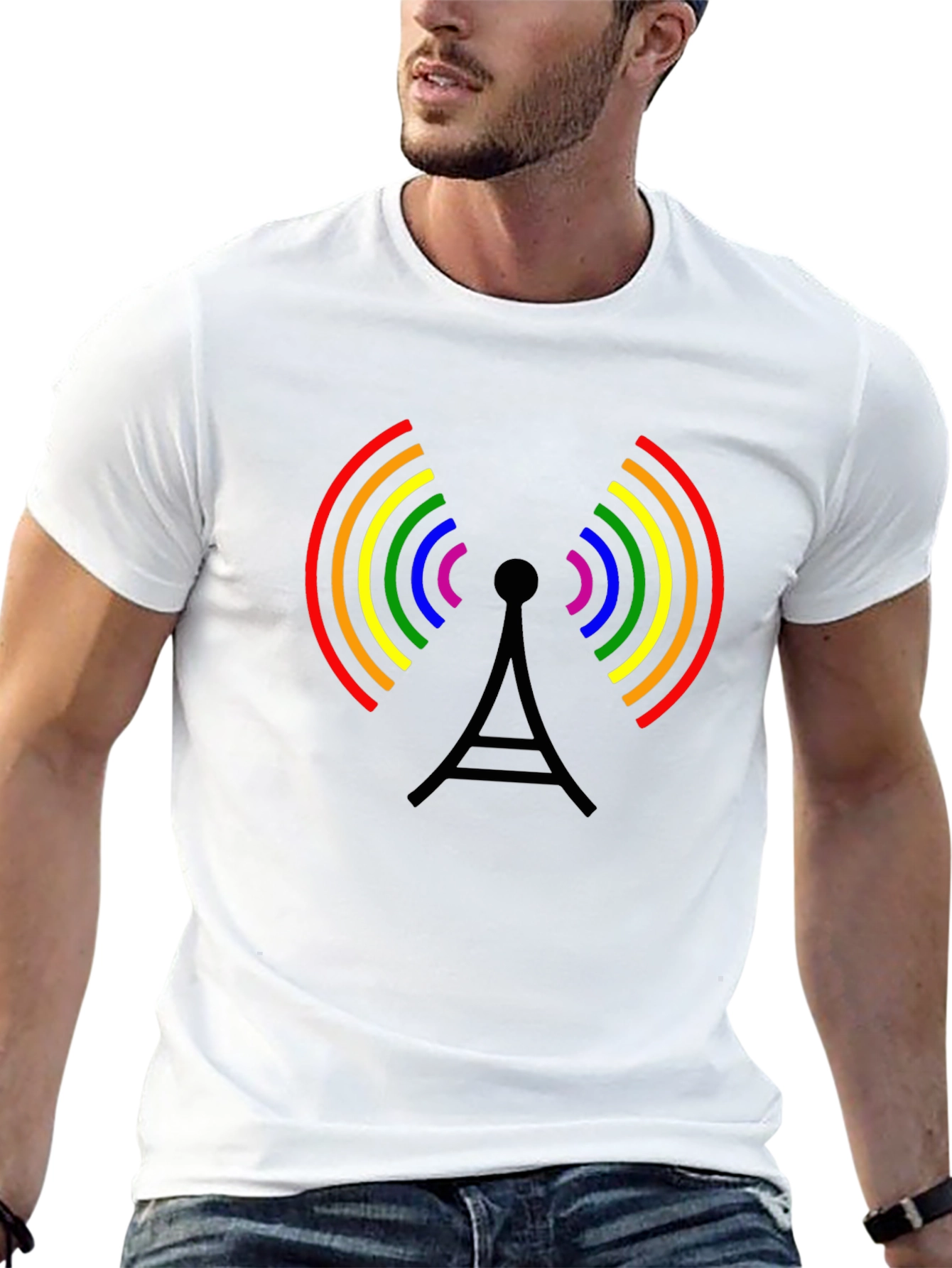Rainbow Antenna T-Shirt - Pride Design