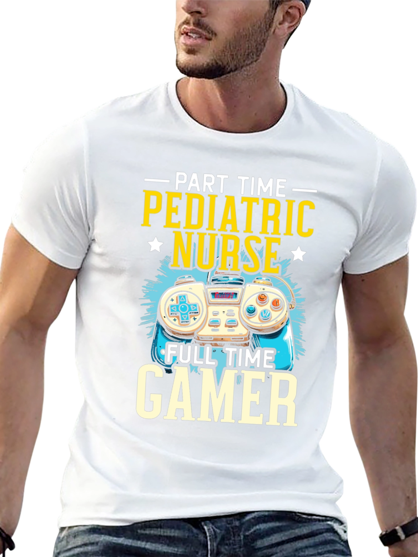 Pediatric Nurse Gamer T-Shirt - Funny Graphic Tee
