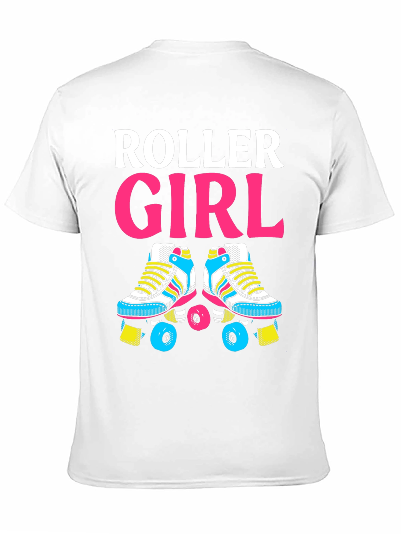 Roller Girl Graphic Tee - Retro Roller Skate Design