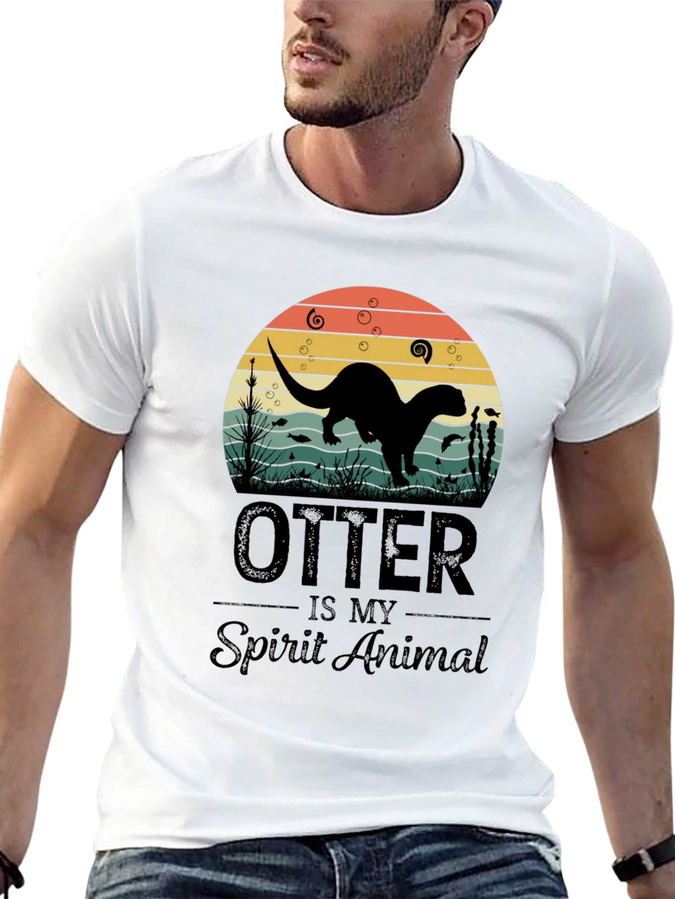 Otter Spirit Animal Graphic Tee