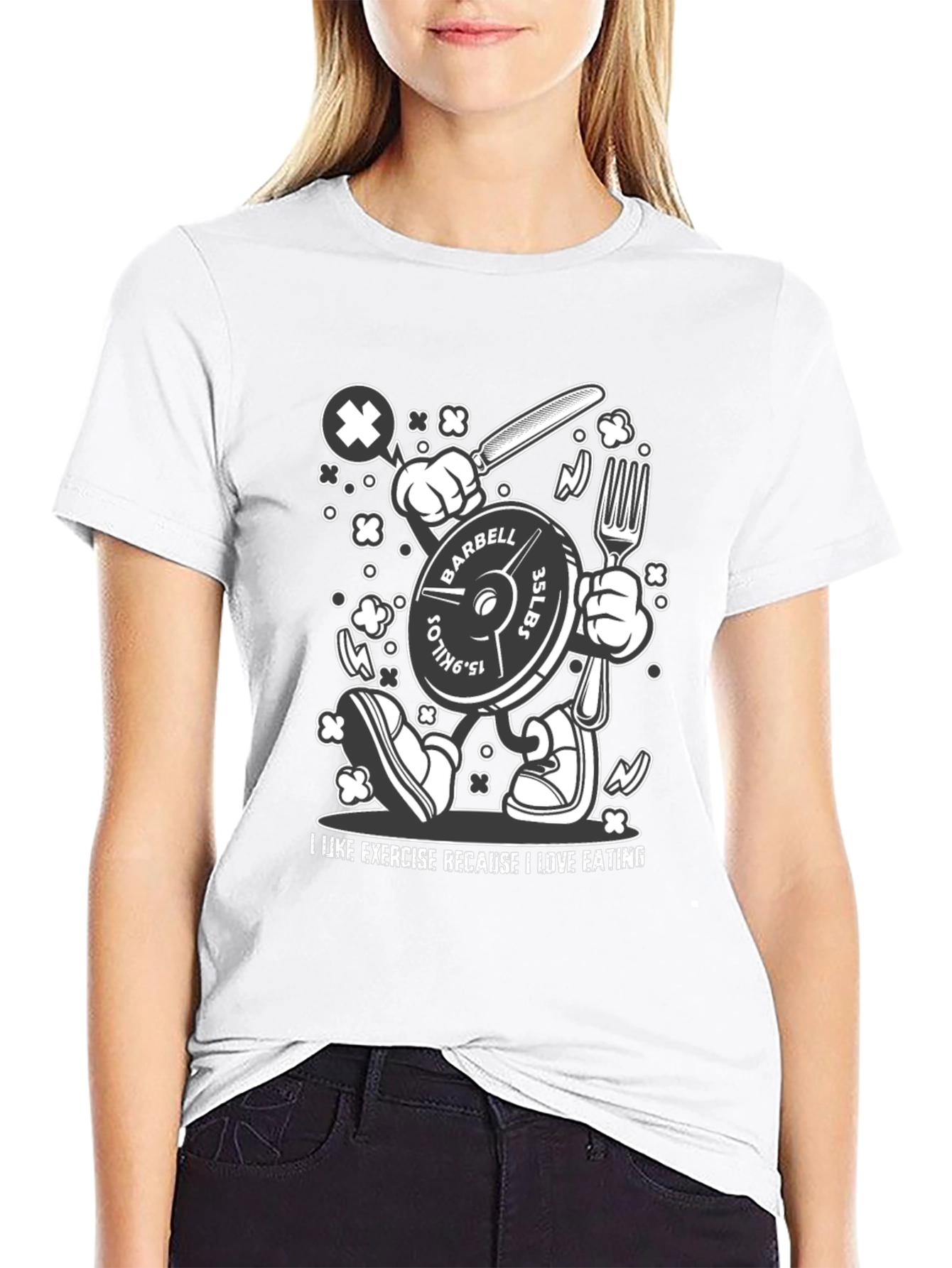 Funny Workout T-Shirt: Exercise Because I Love Eating