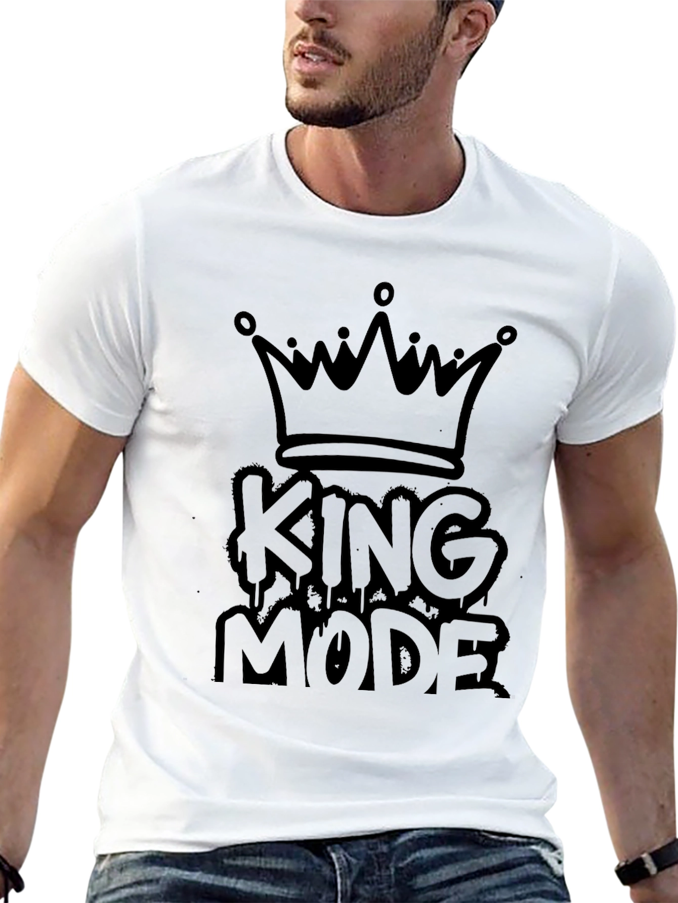King Mode Black T-Shirt - Mens Fashion