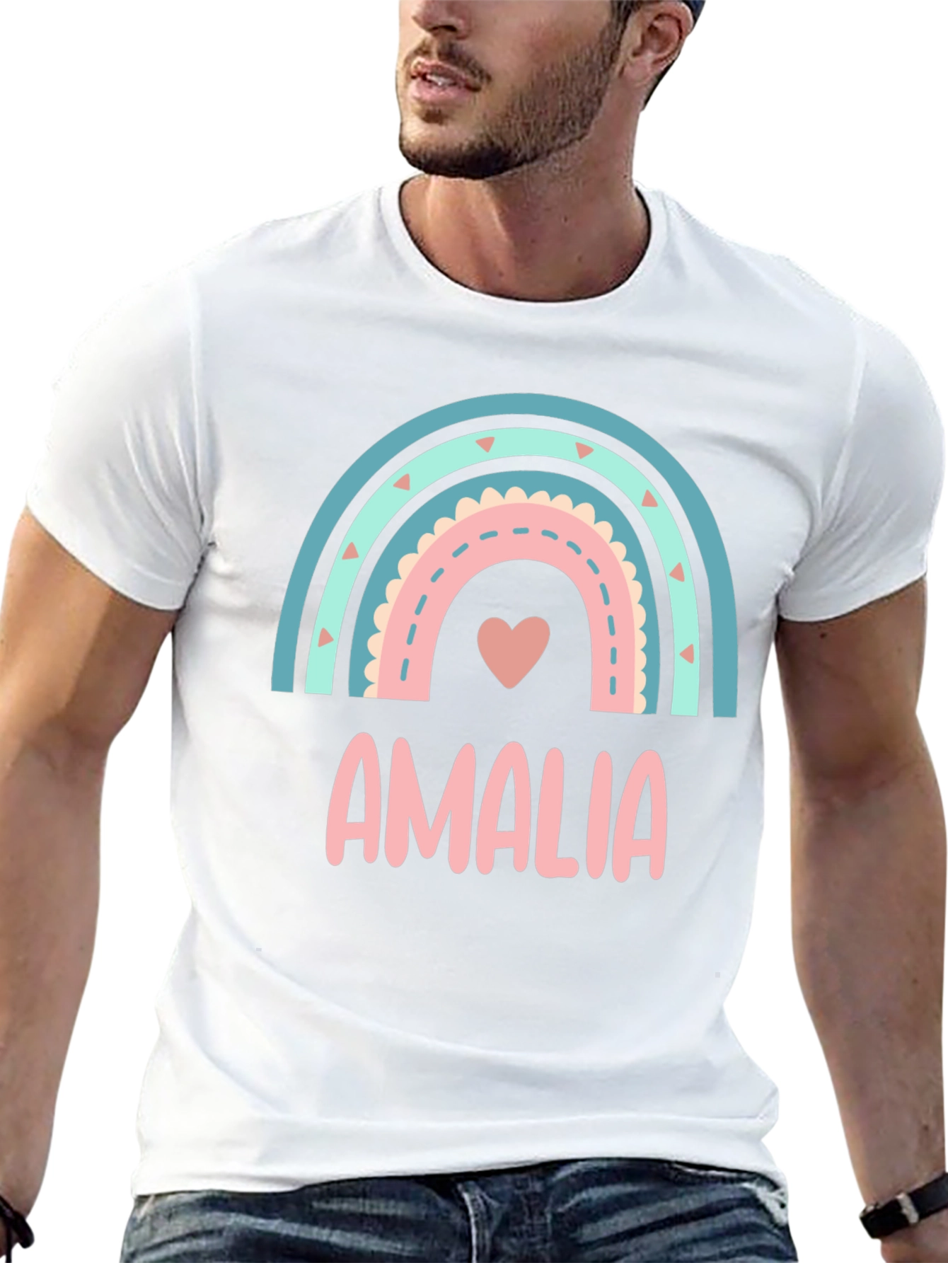 Amalia Rainbow Heart Graphic Tee