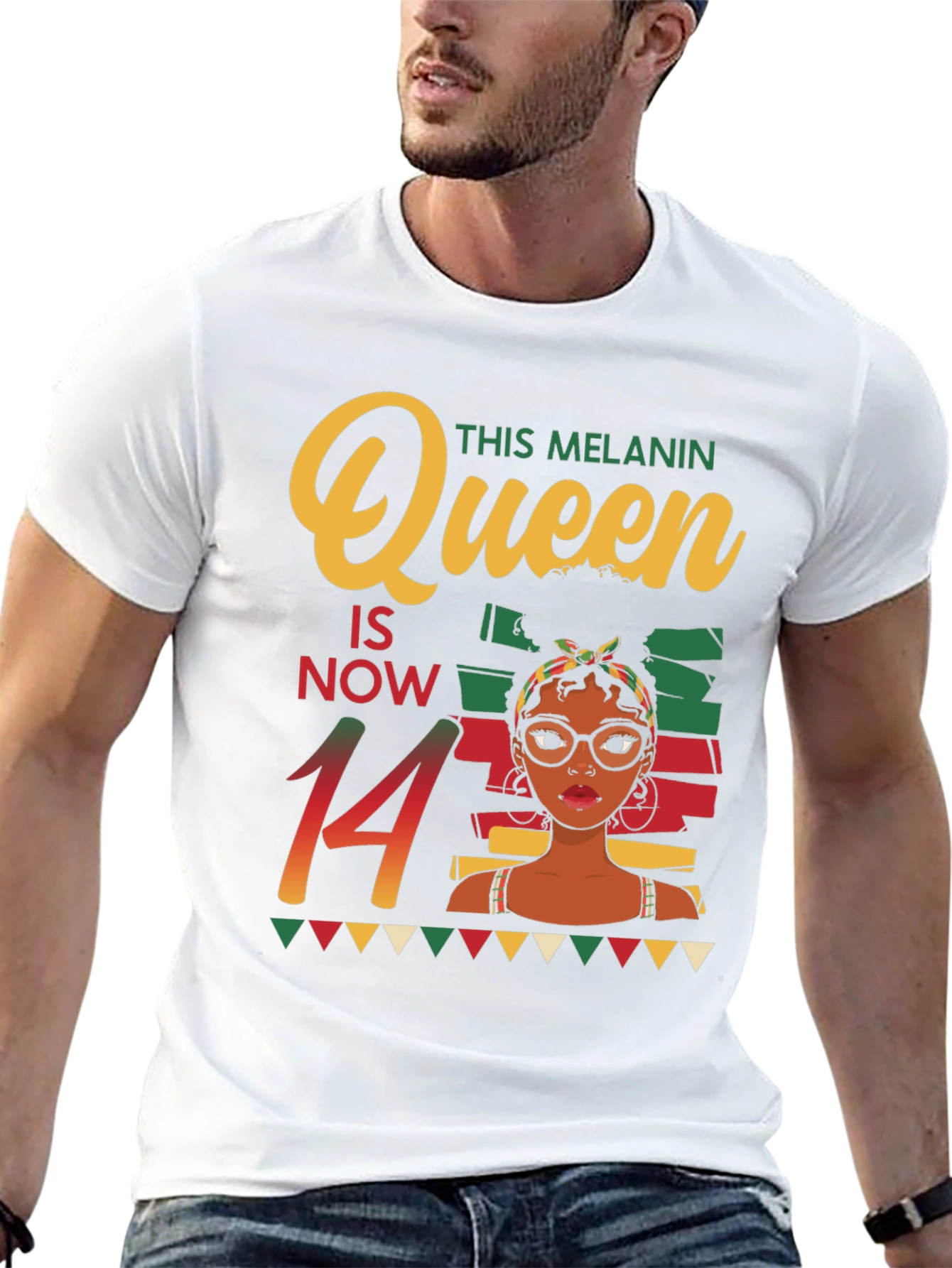 Melanin Queen 14th Birthday T-Shirt