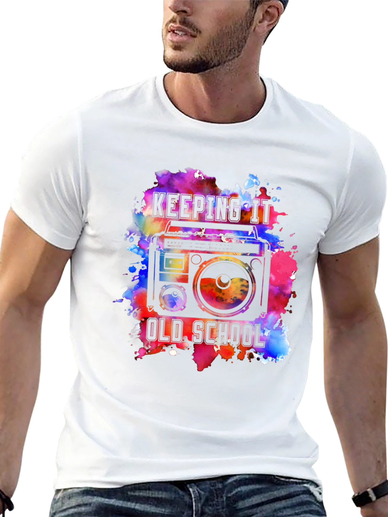 Retro Boombox T-Shirt - Keeping It Old School
