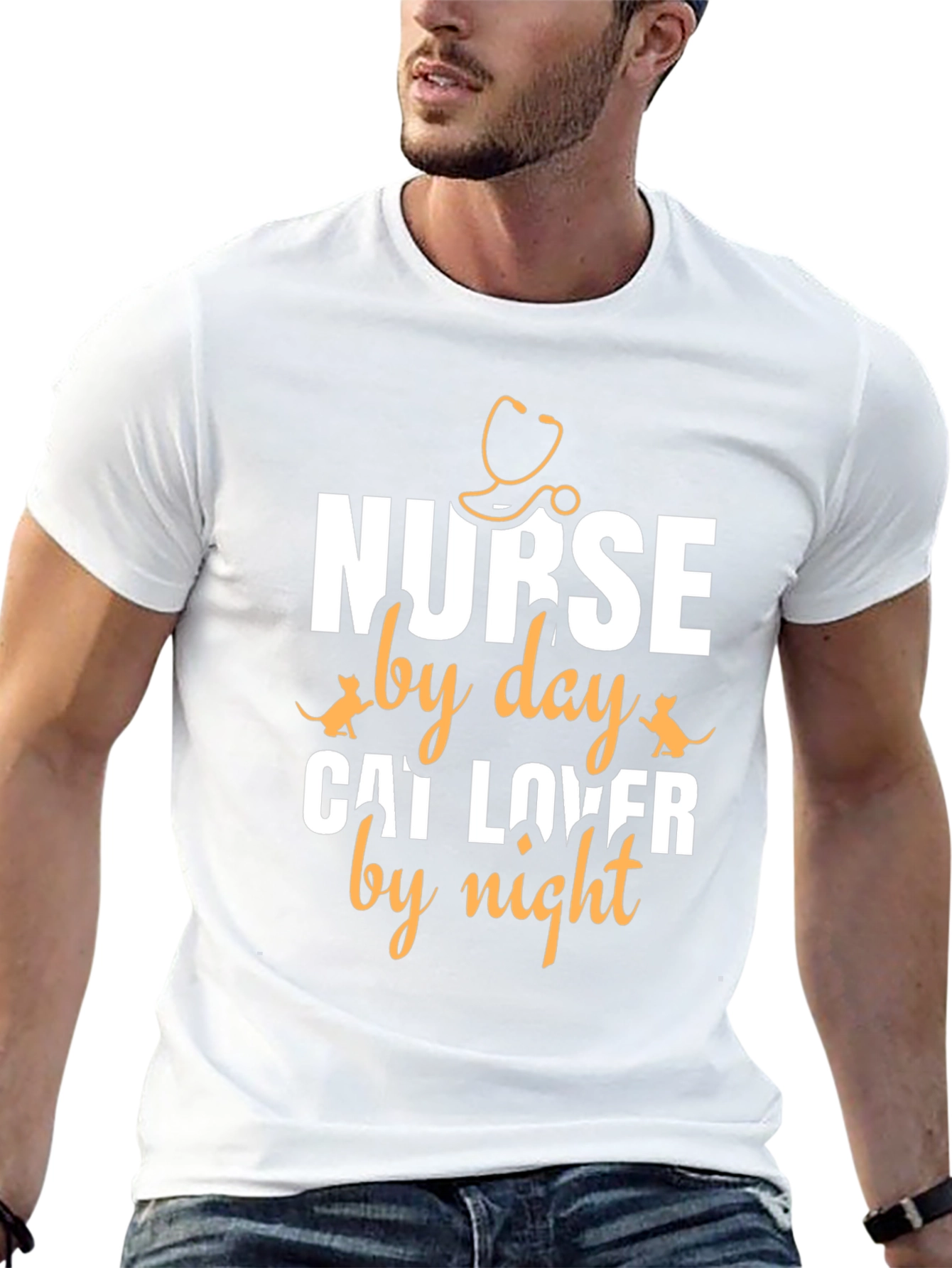 Nurse by Day Cat Lover by Night T-Shirt