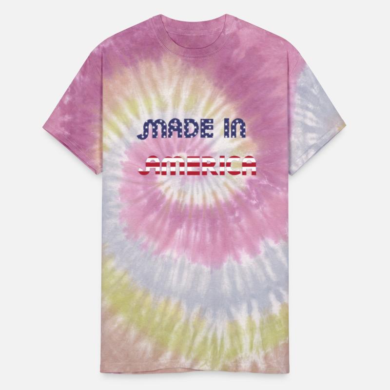 Made in America American Flag Font Funny Patriotic