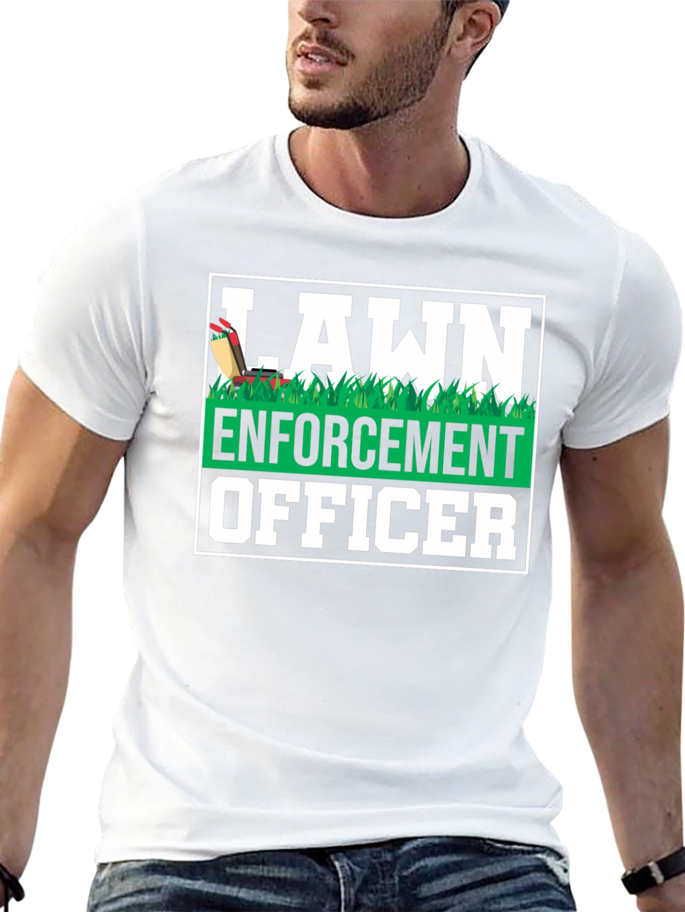 Lawn Enforcement Officer Graphic T-Shirt