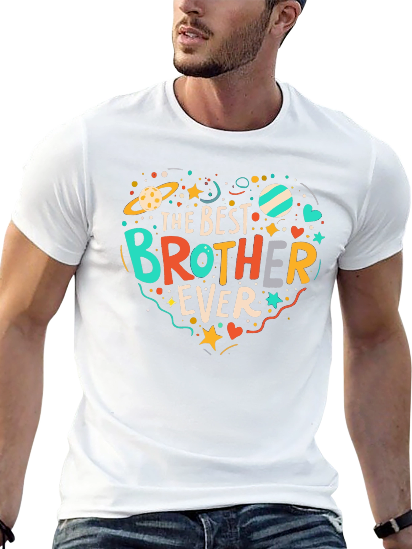 Best Brother Ever Graphic Tee - Novelty T-Shirt