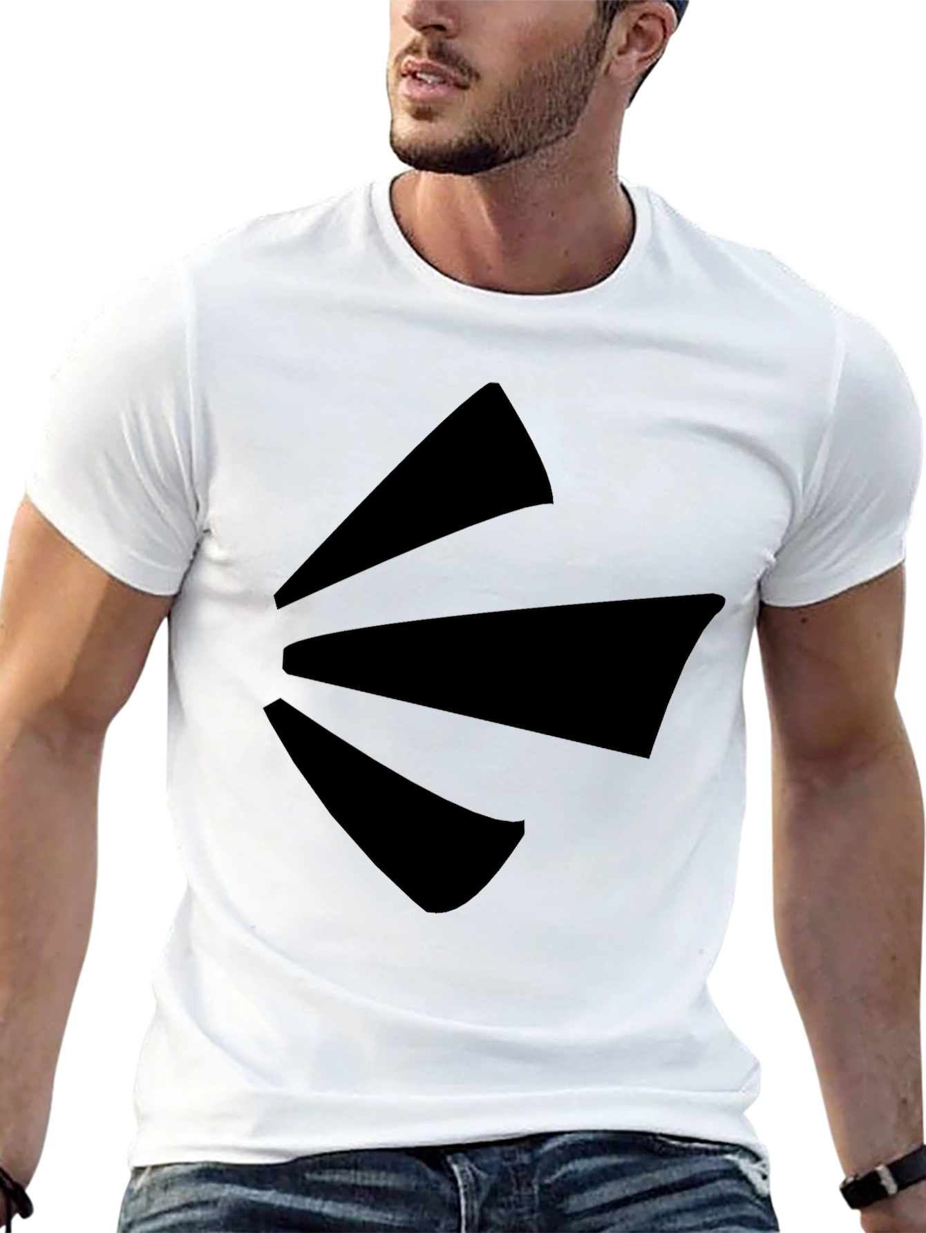 Stylish Black Graphic Tee - Modern Design