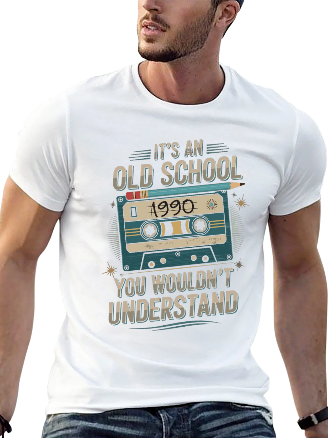 Old School 1990 Cassette Tape T-Shirt