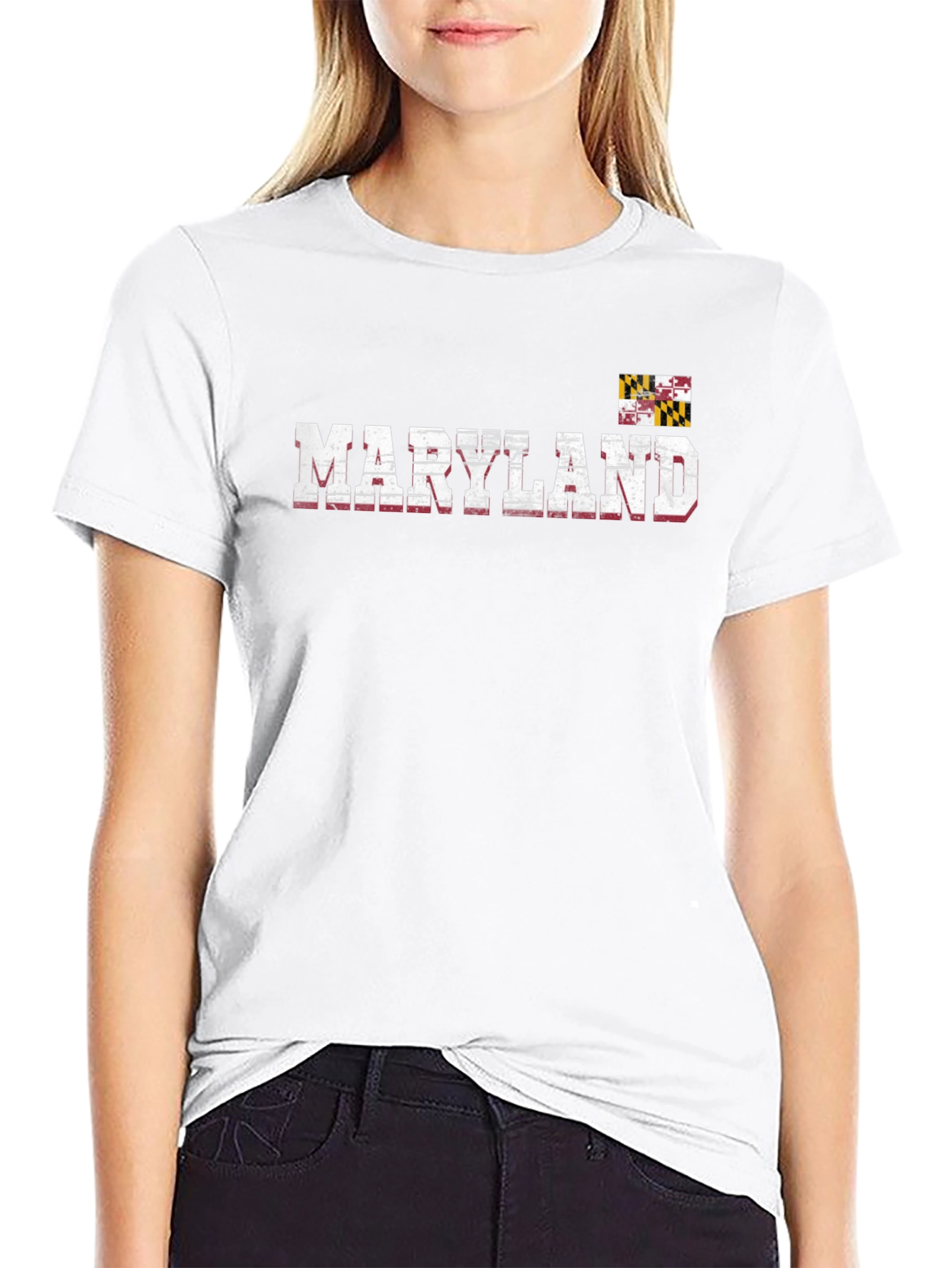 Maryland State Flag T-Shirt - Black