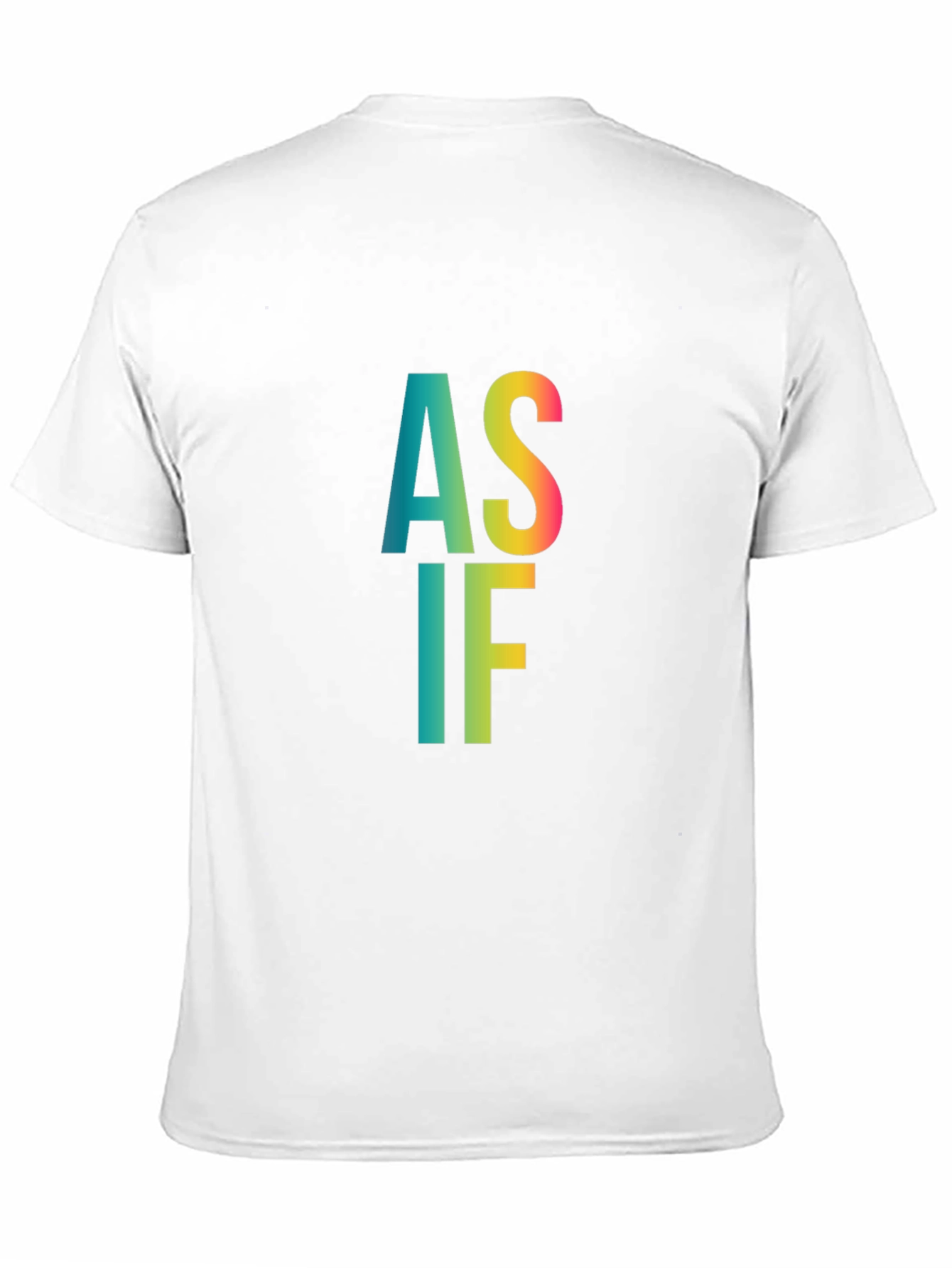 AS IF Rainbow Gradient Graphic T-Shirt