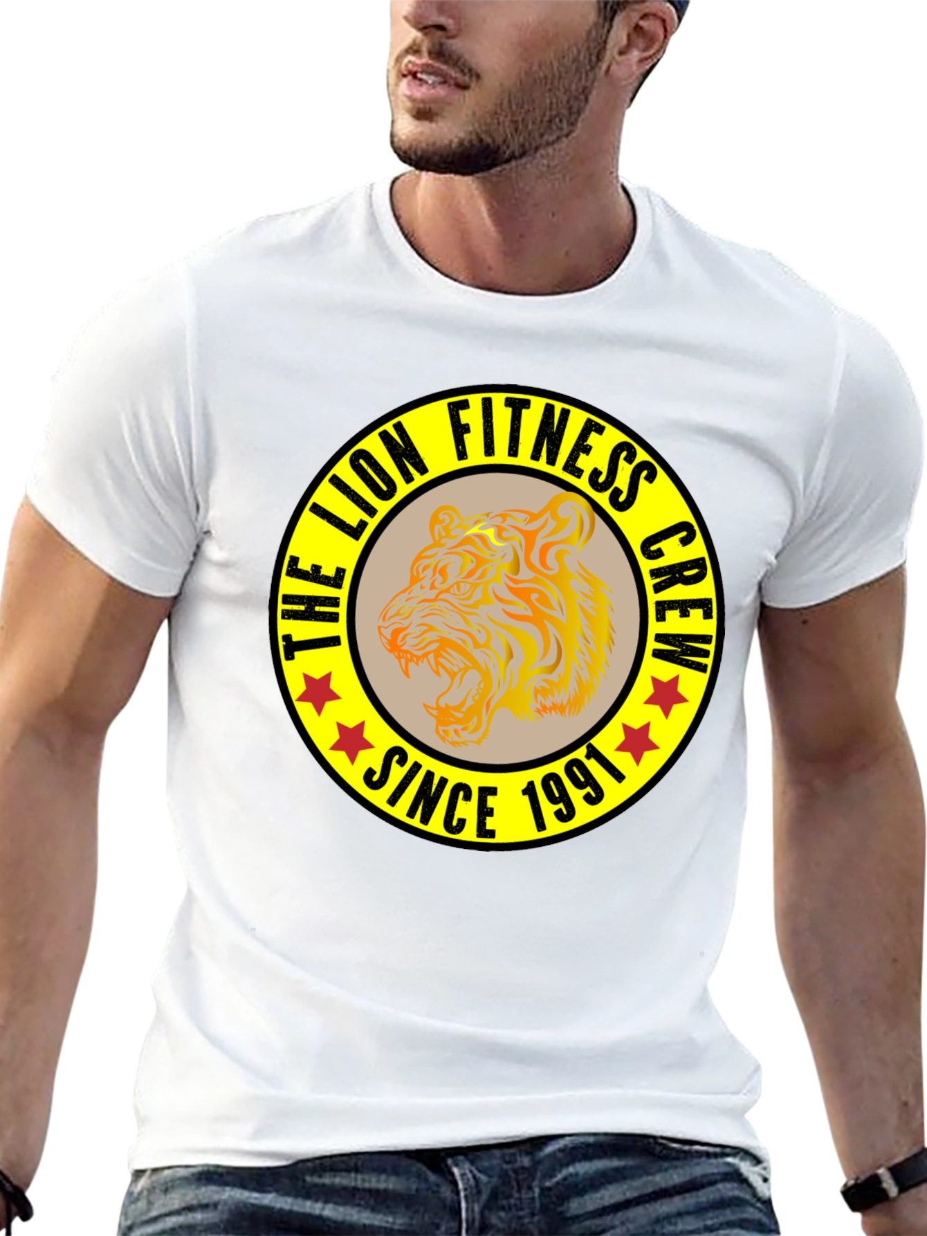 The Lion Fitness Crew Black T-Shirt