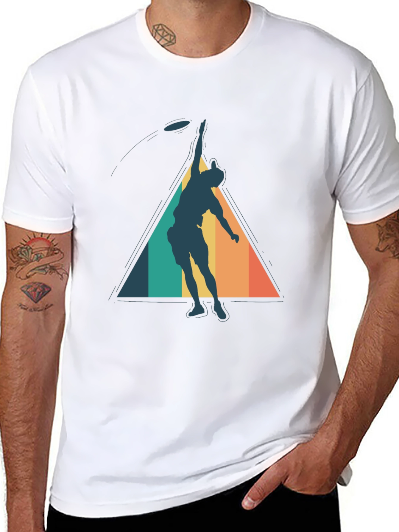 Retro Ultimate Frisbee Player Graphic Tee