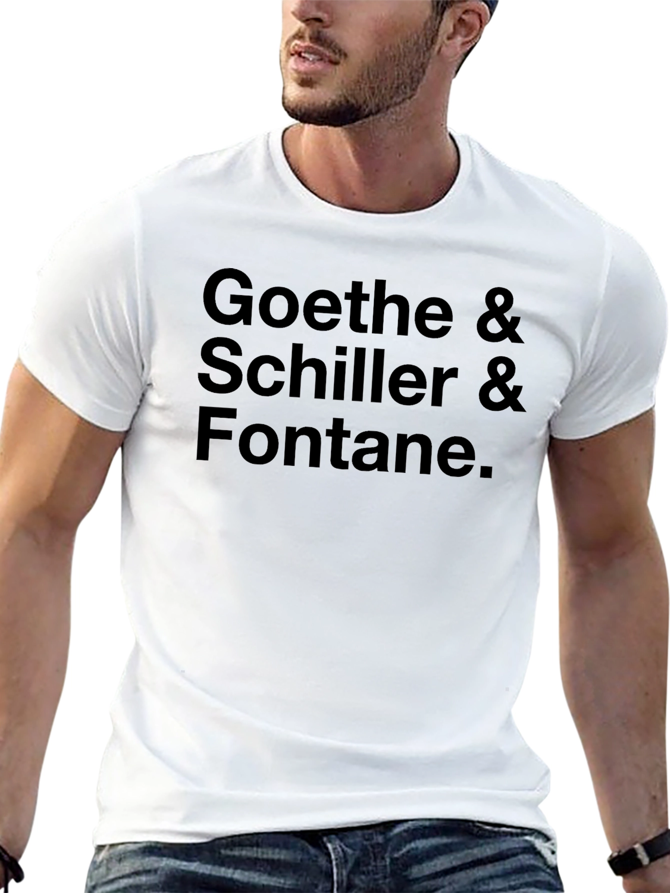 Goethe Schiller Fontane Black T-Shirt