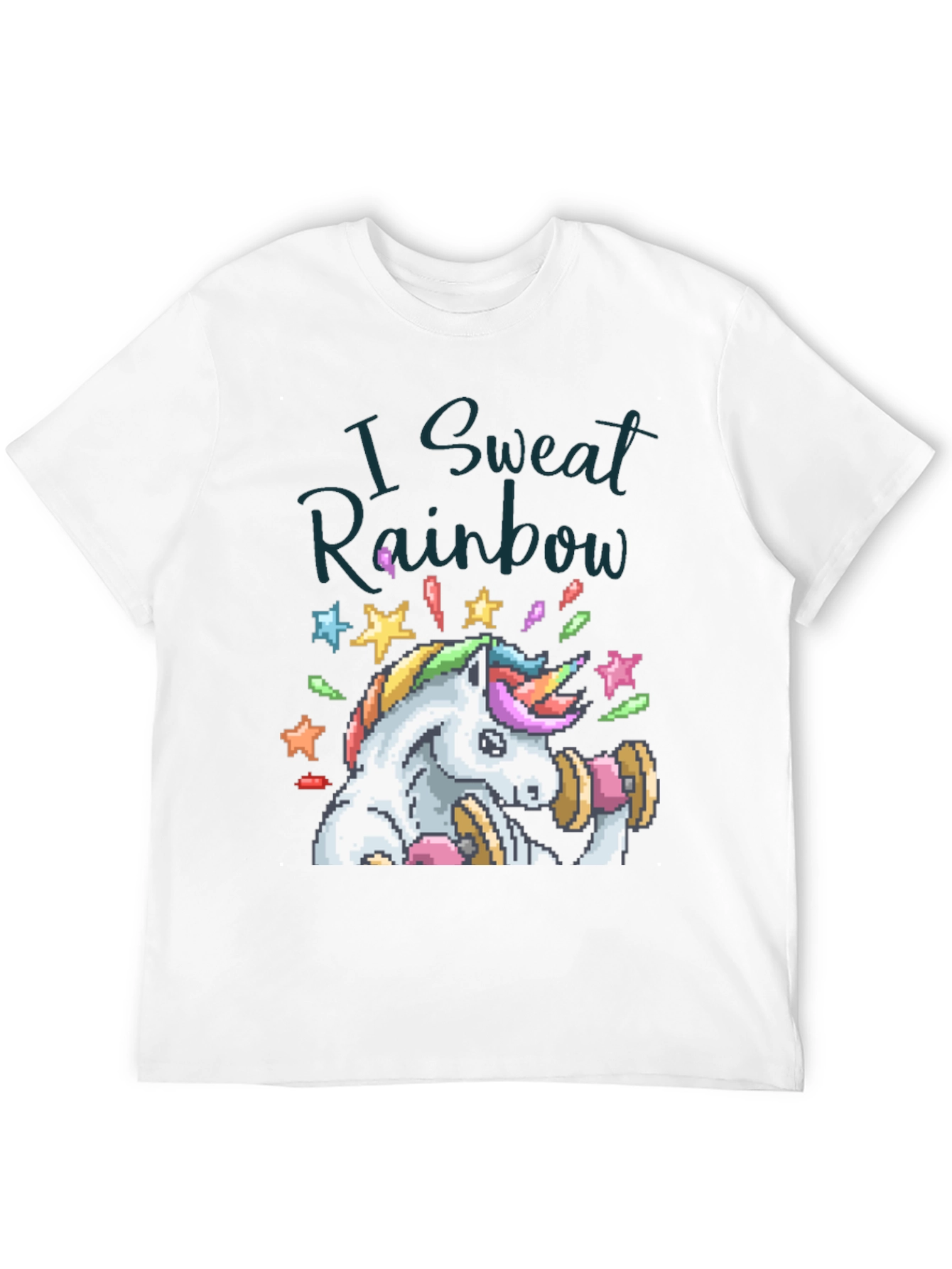 I Sweat Rainbow Unicorn Graphic Tee