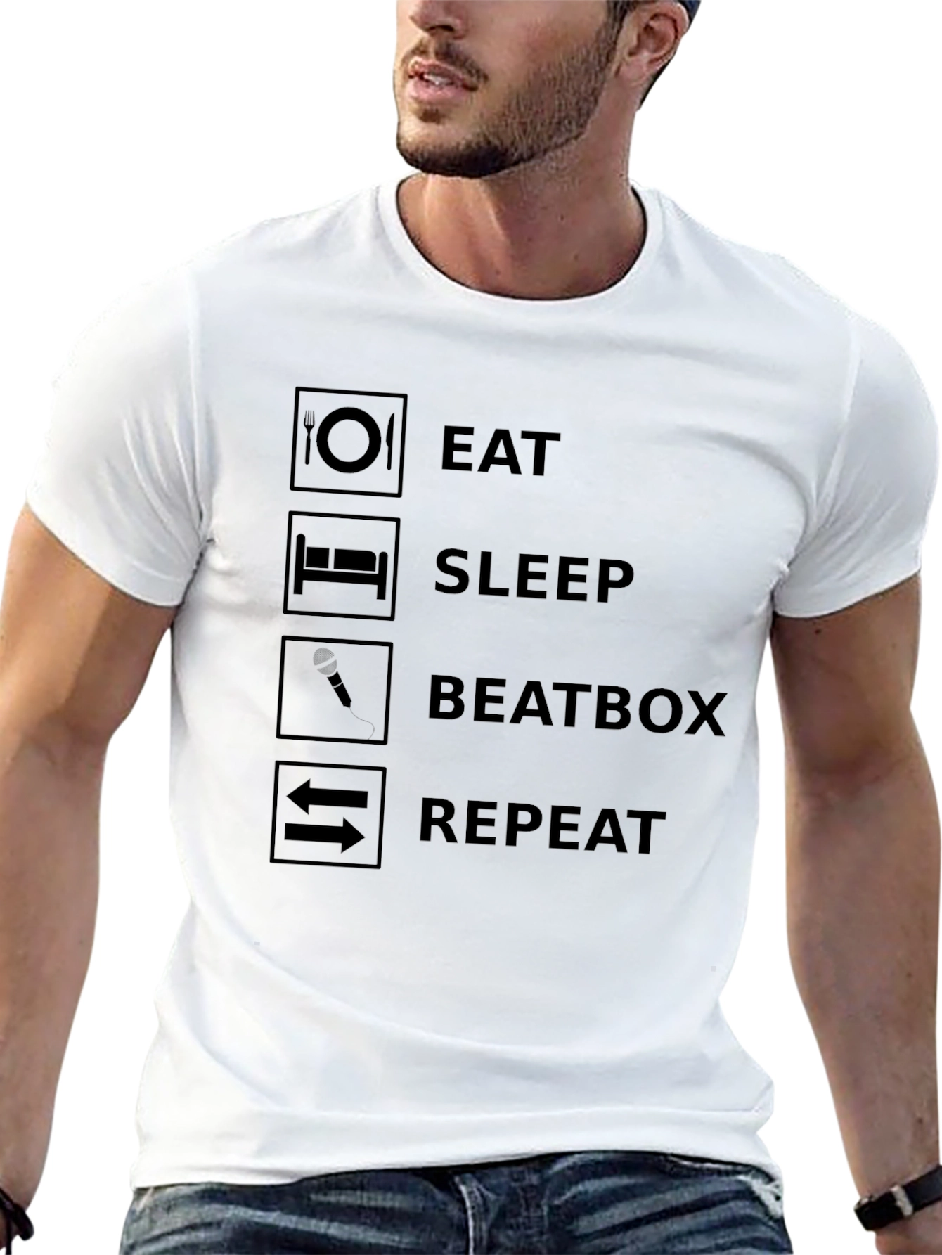 Eat Sleep Beatbox Repeat Graphic Tee