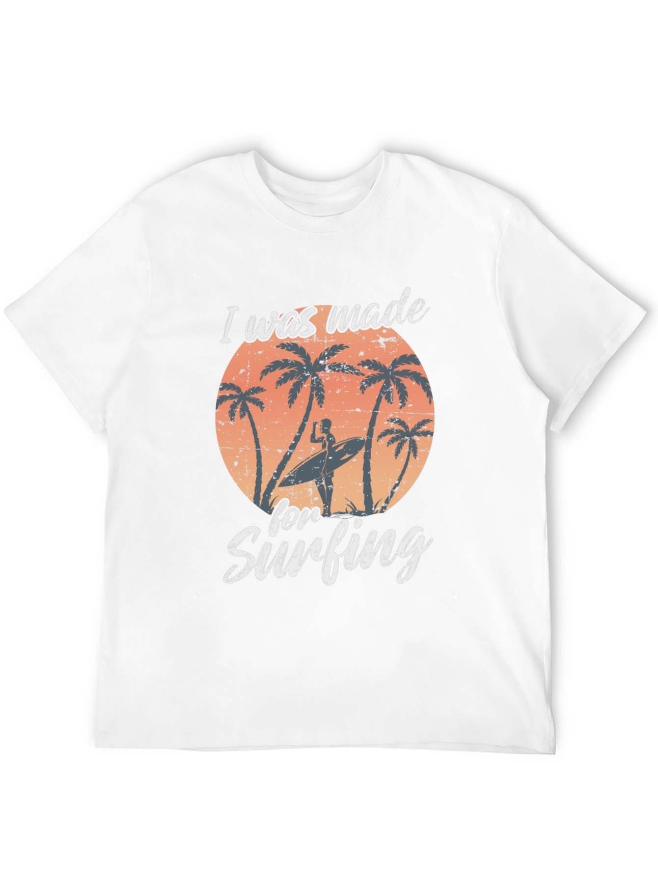 I Was Made For Surfing Black T-Shirt