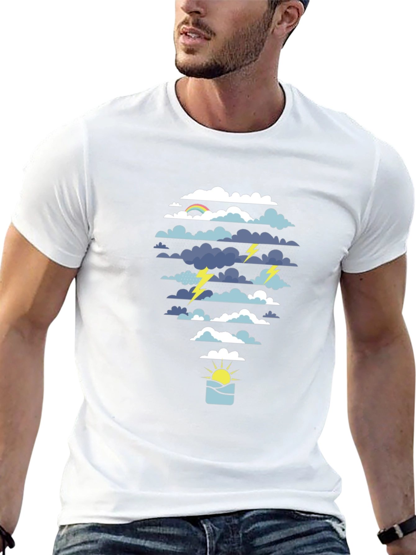 Weather Graphic Black T-Shirt