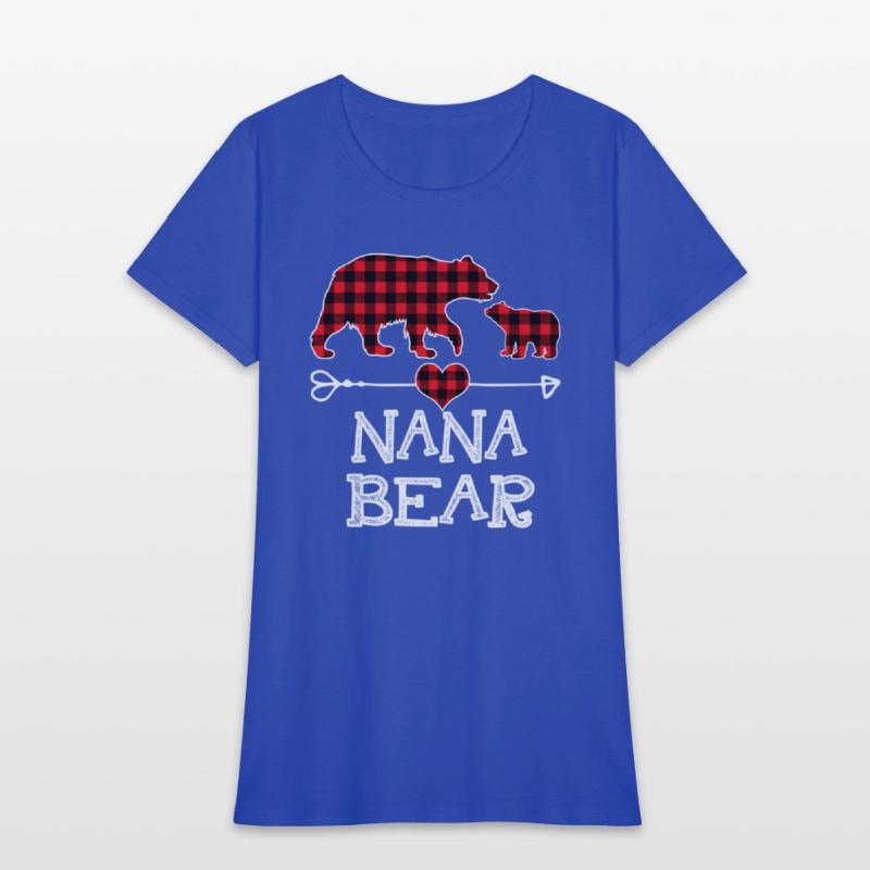 Nana Bear Pajama Red Plaid Buffalo Family
