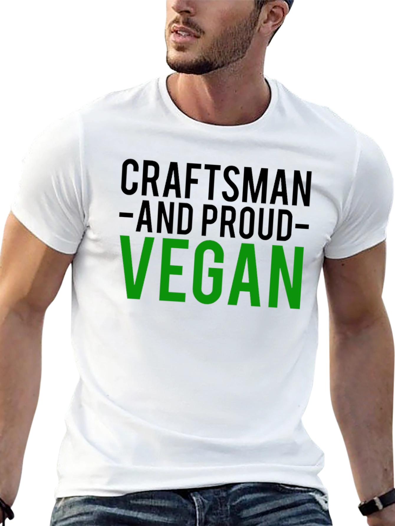 Craftsman and Proud Vegan Black T-Shirt