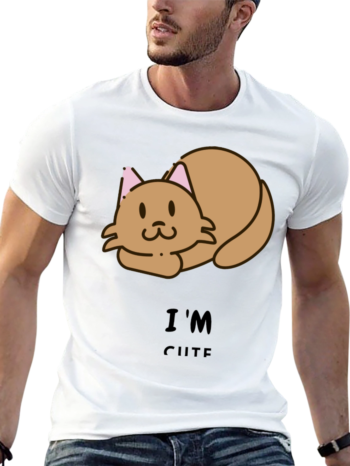Im Cute Cat Tee - Unisex Black T-Shirt