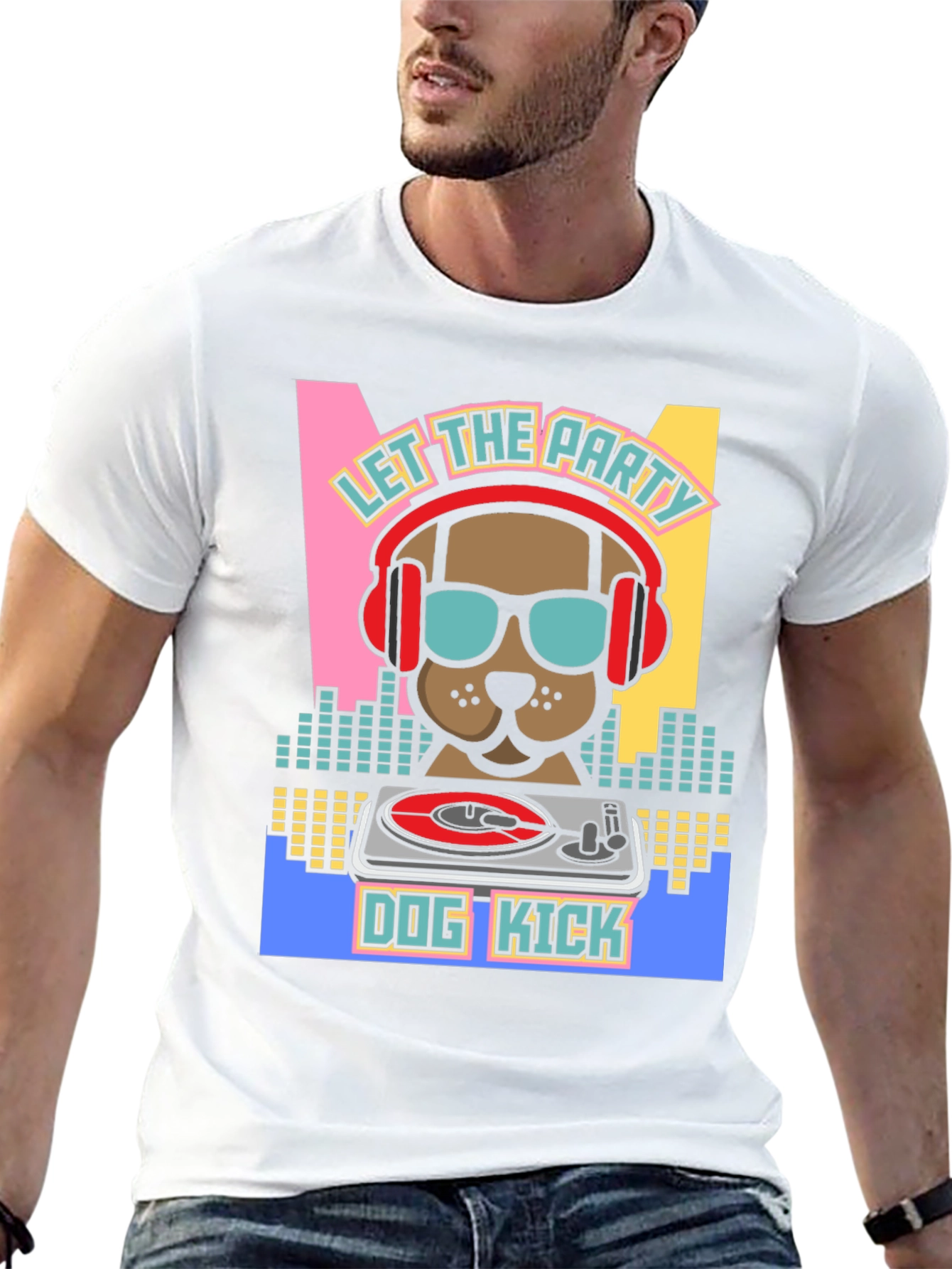 Dog Kick DJ T-Shirt