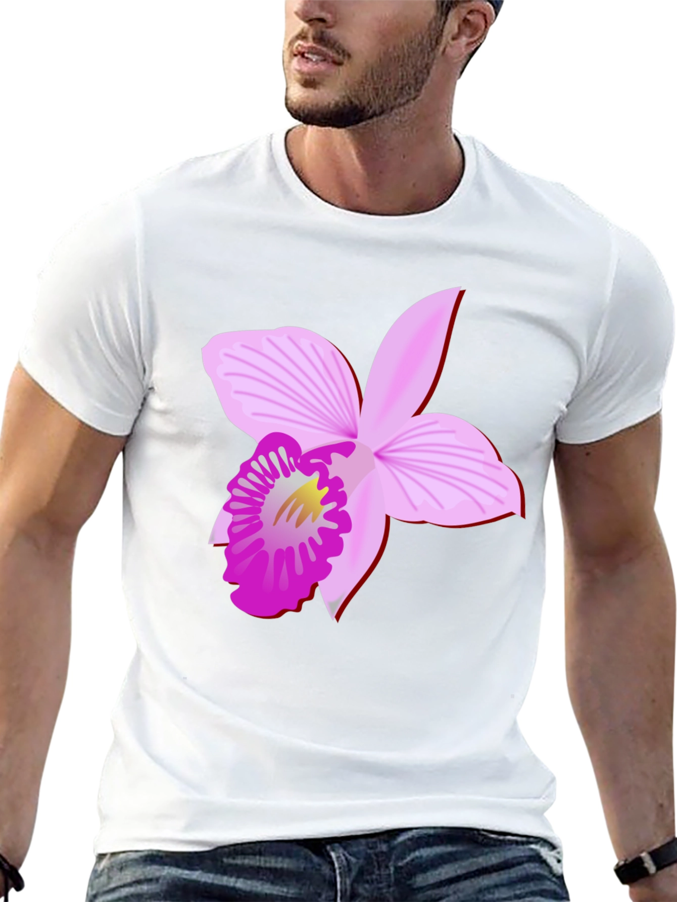 Orchid Graphic Black Tee