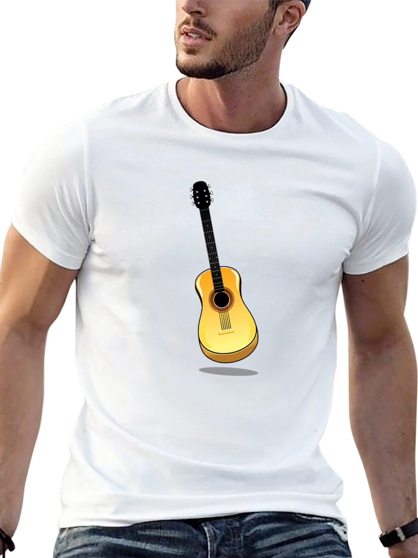 Guitar Graphic Black T-Shirt