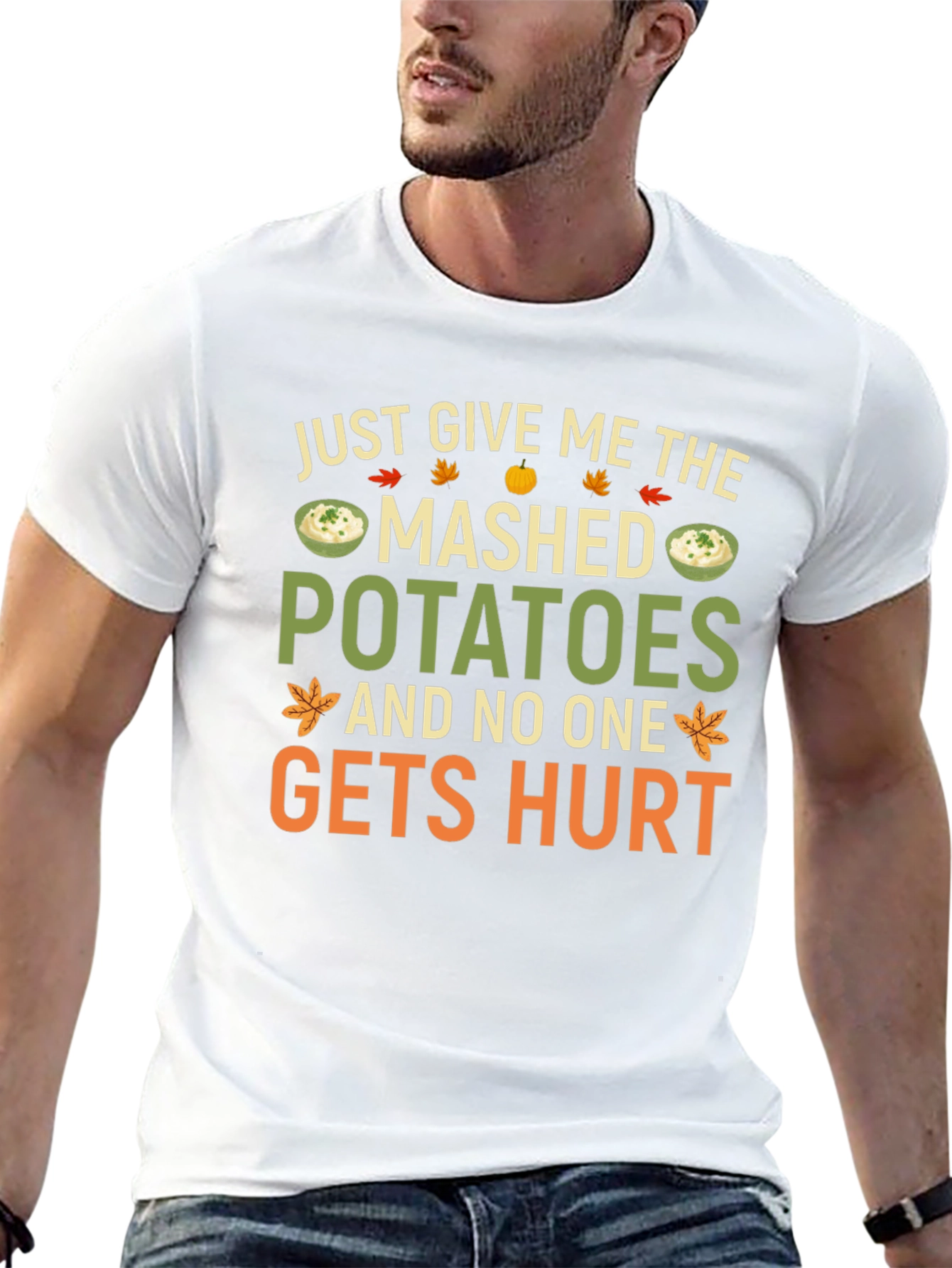 Mashed Potatoes Graphic Tee - Funny Thanksgiving Shirt