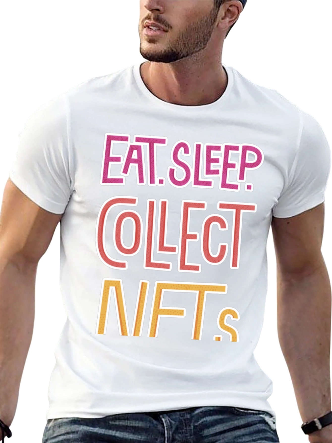 Eat Sleep Collect NFTs Graphic Tee