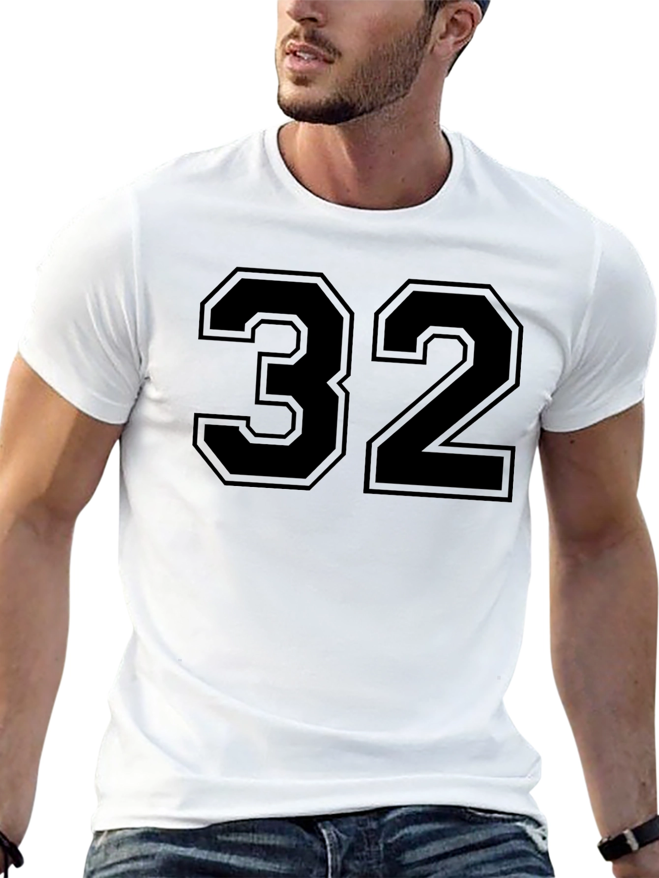 Number 32 Black Graphic Tee