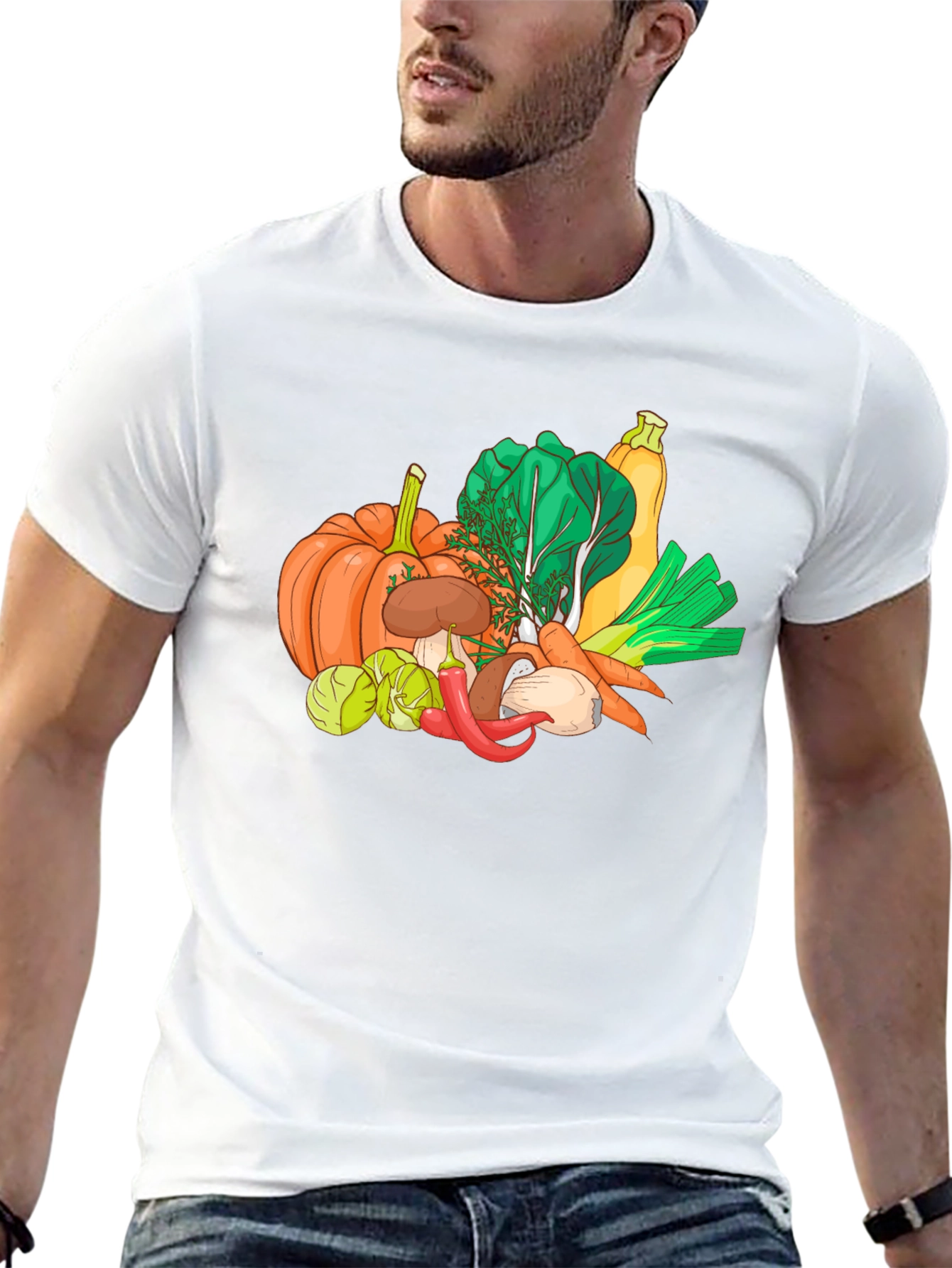 Vegetable Medley Graphic Tee - Black