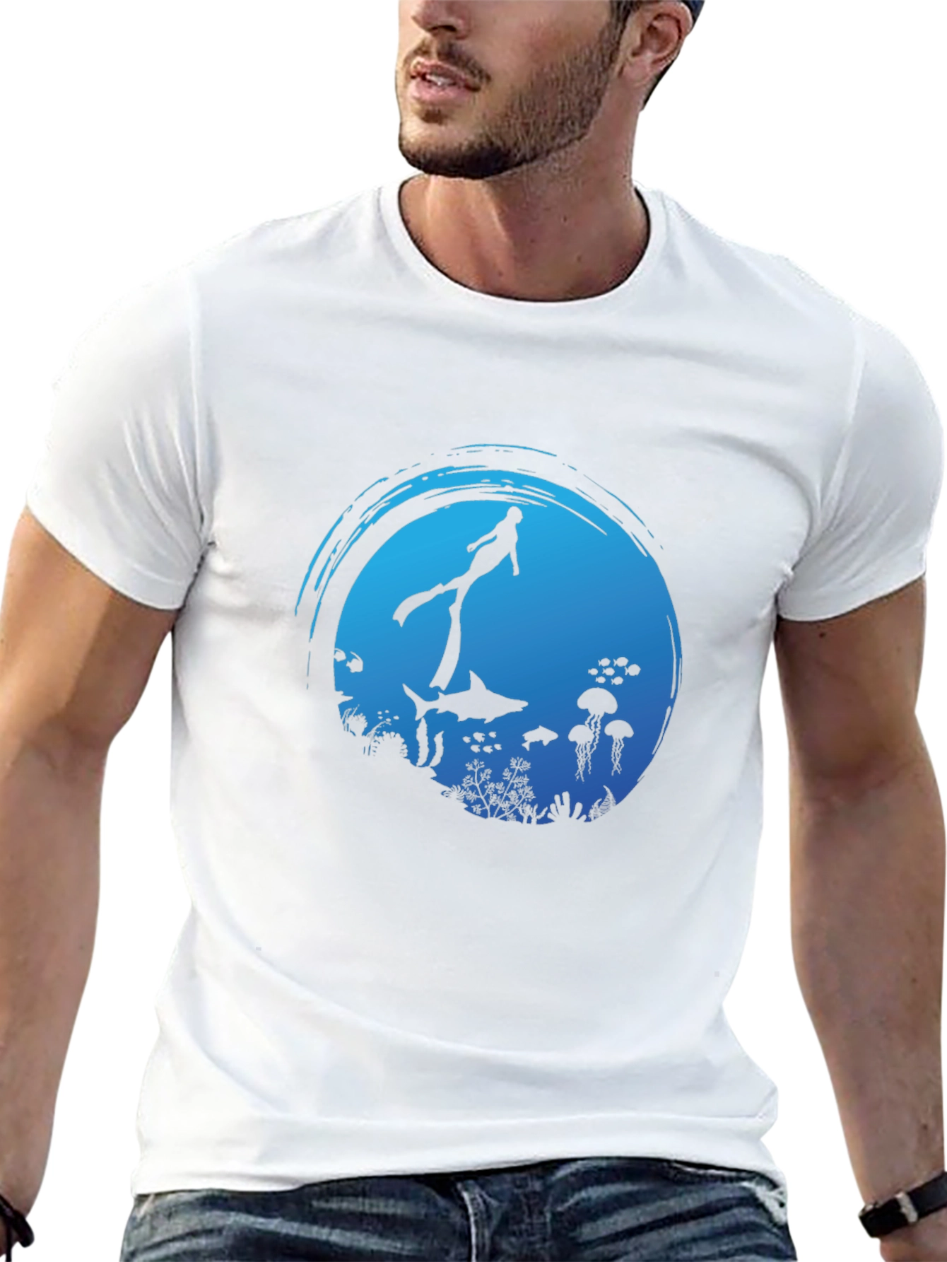 Scuba Diver Ocean Graphic Tee