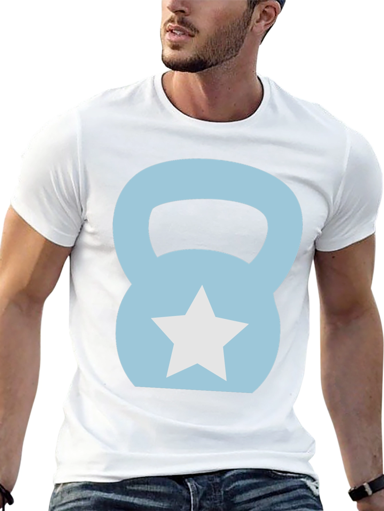 Kettlebell Star Graphic T-Shirt - Black