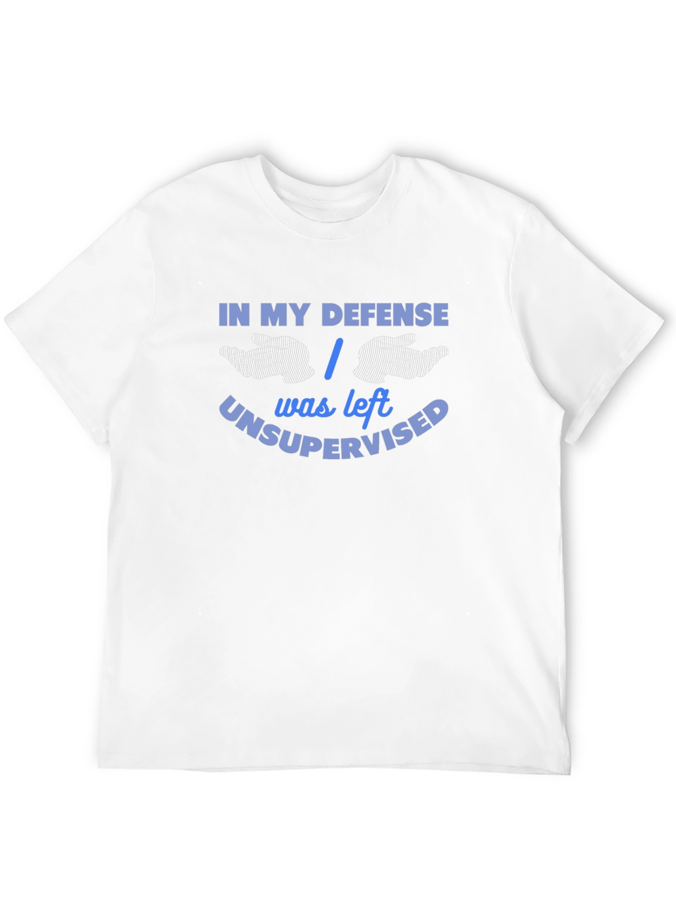 Funny In My Defense Black Graphic T-Shirt