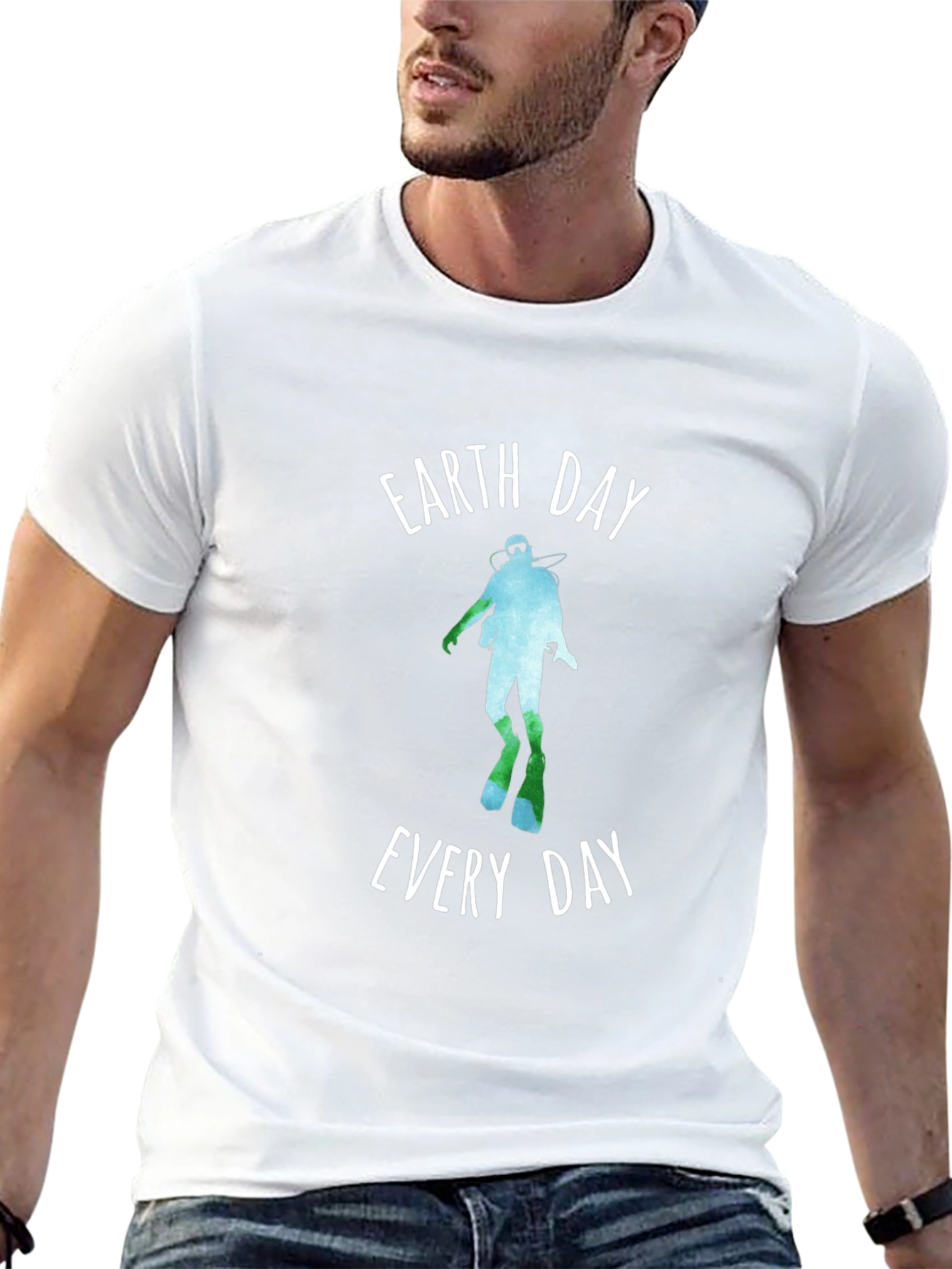 Earth Day Every Day Diver Graphic T-Shirt