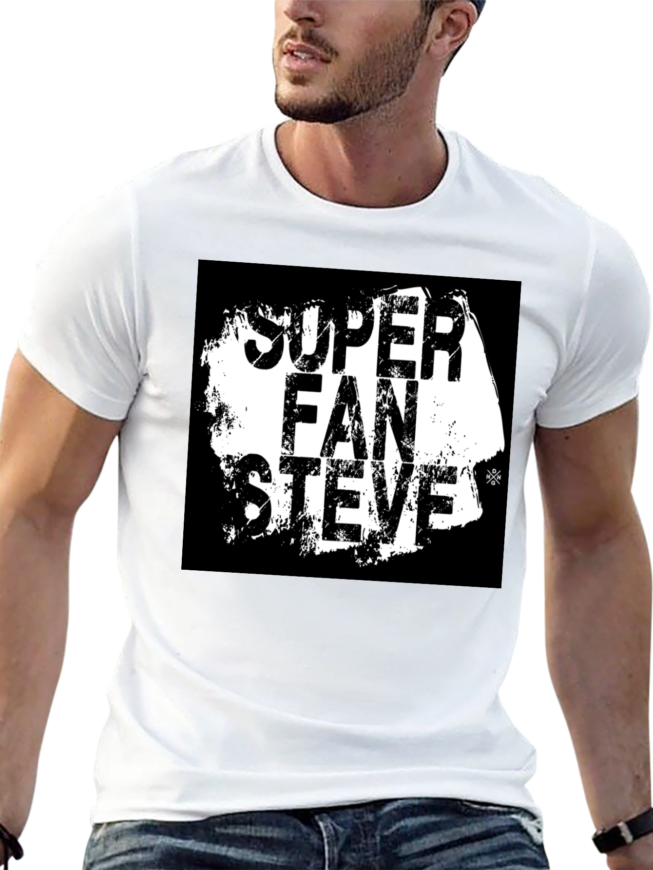 Super Fan Steve T-Shirt - Black Graphic Tee
