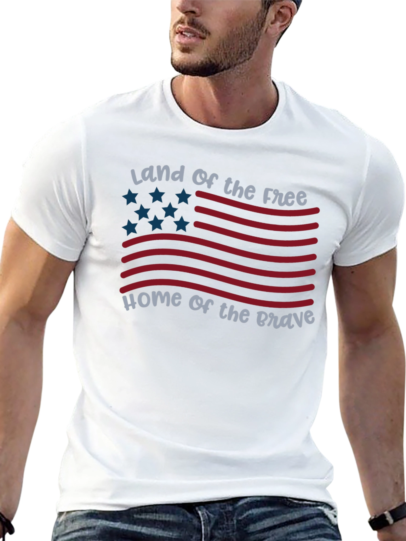 Patriotic Land of the Free Graphic Tee