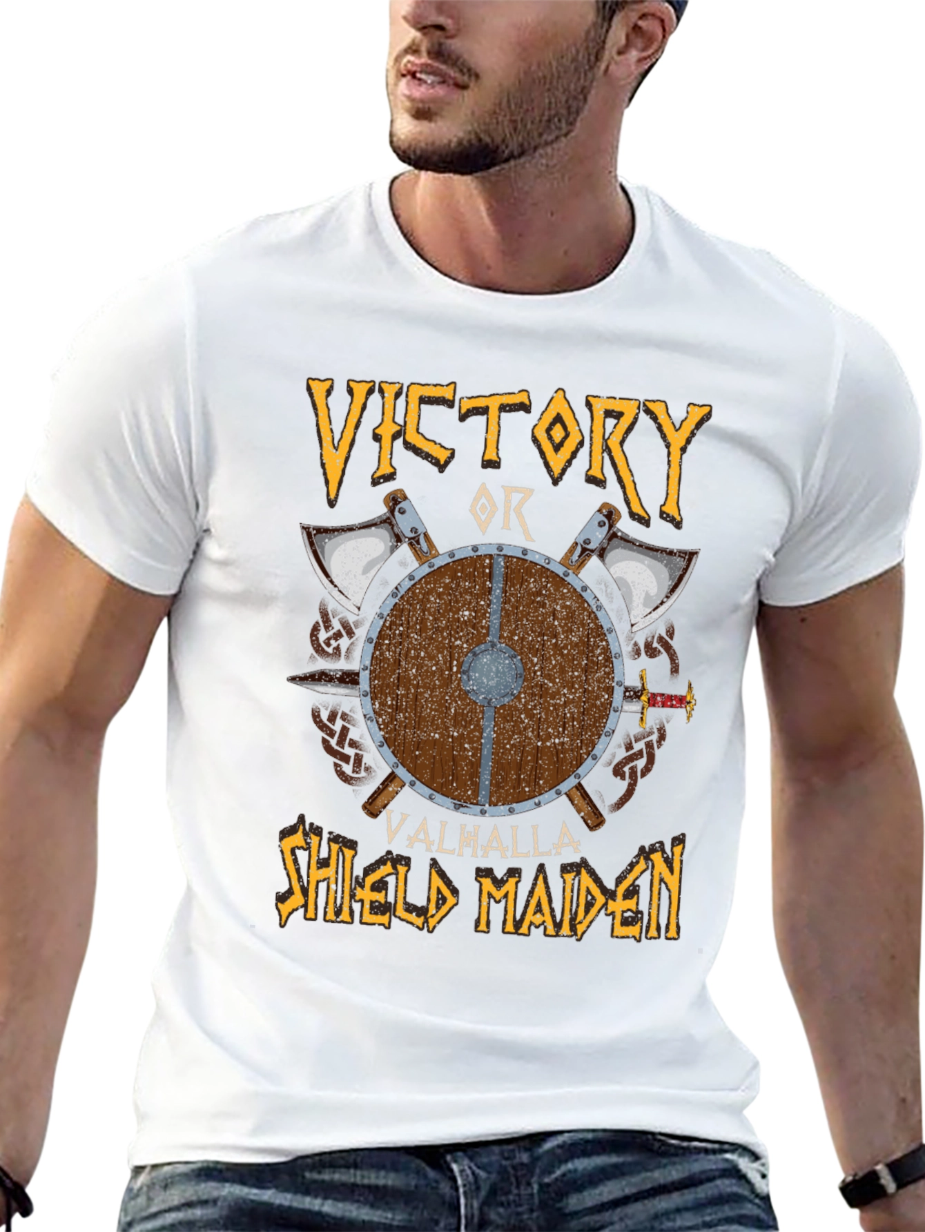 Victory or Valhalla Shield Maiden T-Shirt