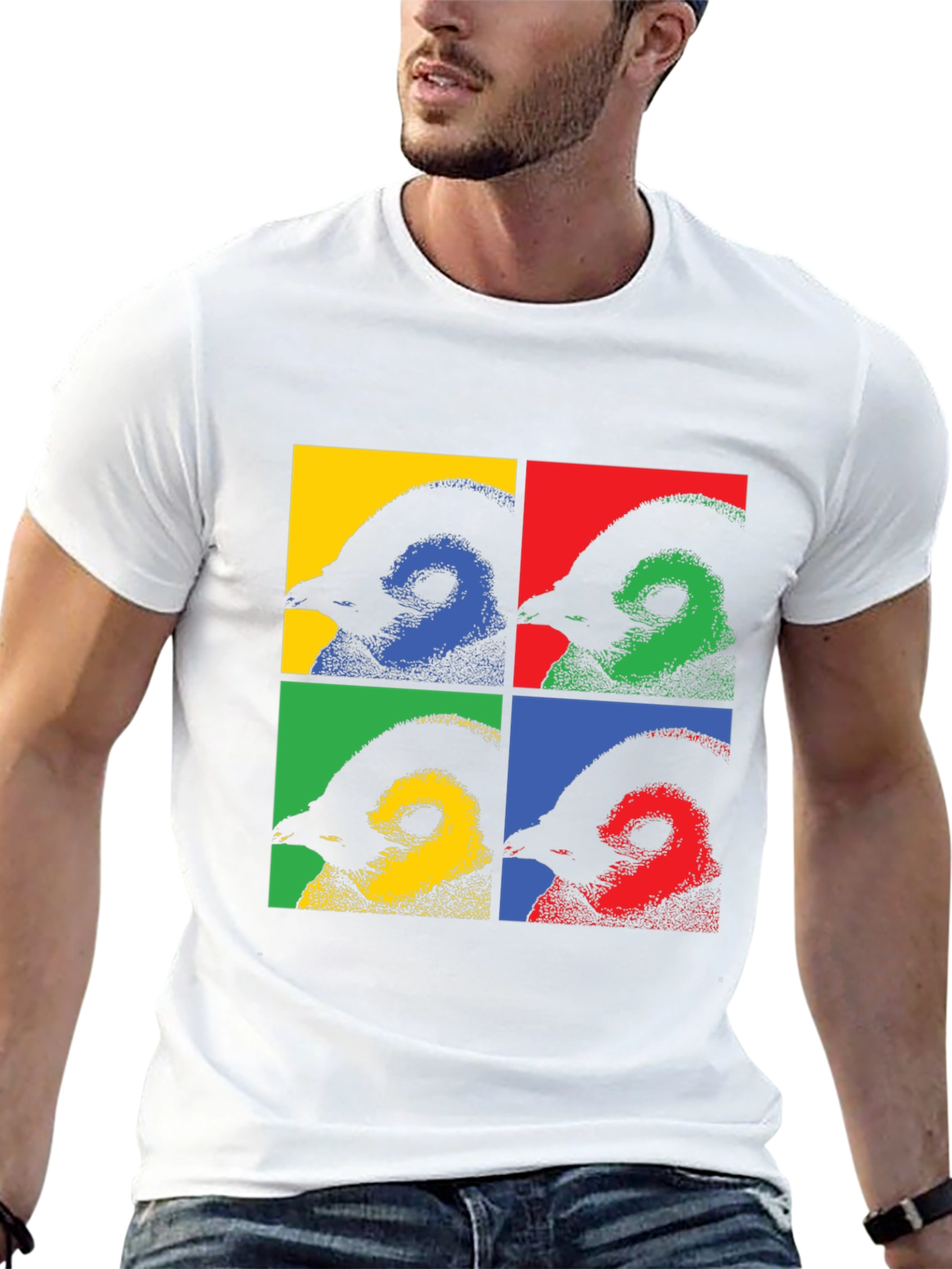Pop Art Penguin Graphic Tee - Quirky Cool!